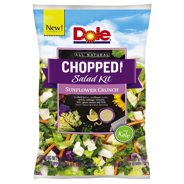 Dole Chopped Sunflower Crunch Salad Kit Bag 13.6 oz