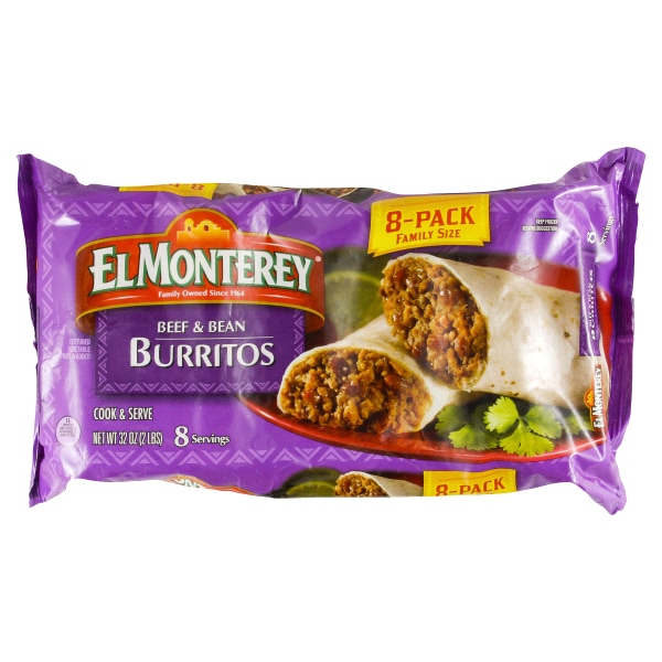 007100701868 UPC El Monterey Family Pack Burrito Beef & Bean Burrito 8