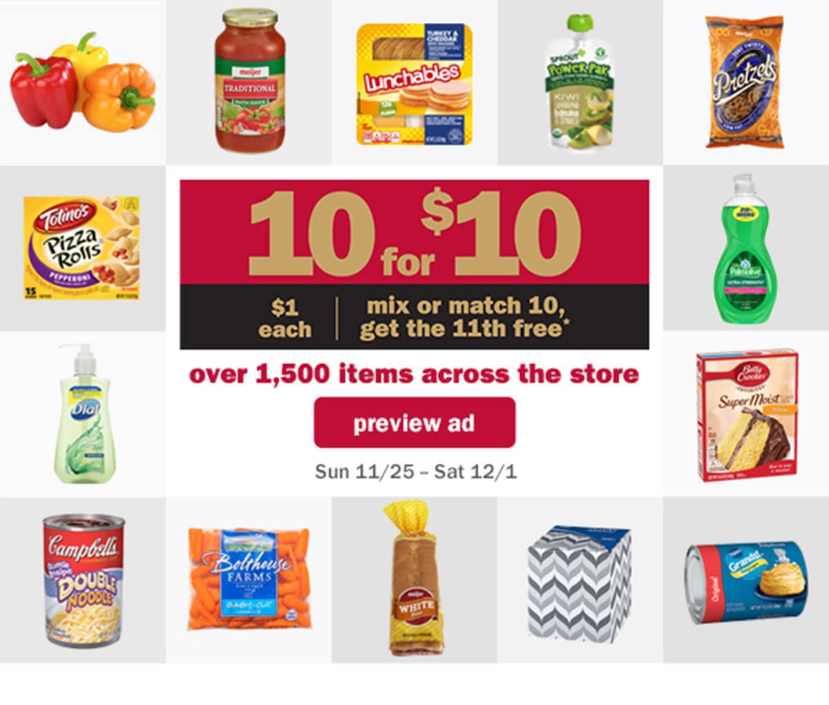 Meijer 10 for 10 is back + one day only cyber sale Milled