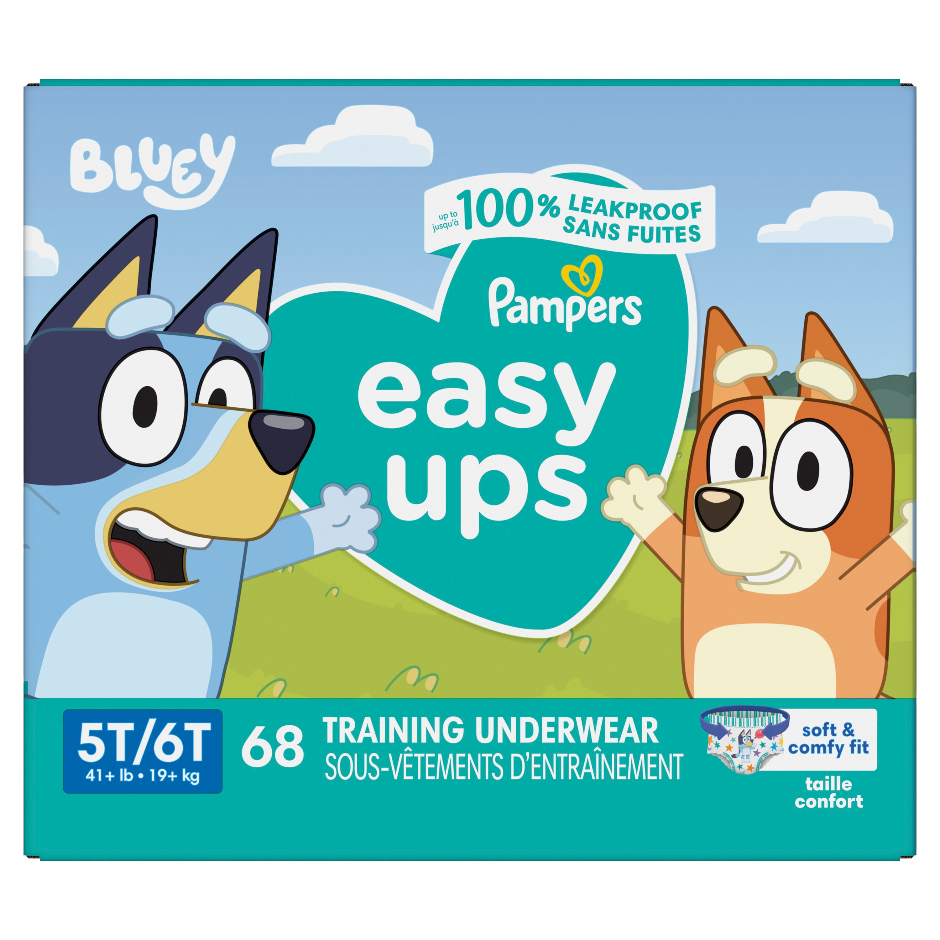 Pampers Easy Ups Training Underwear Boys, Size 6 4T-5T, 56 Count