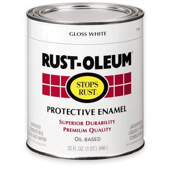 Rust Oleum Stops Protective Enamel Paint 7792502 Quart Gloss Rust Oleum Stops Protective Enamel Paint 7792502 Quart Gloss White