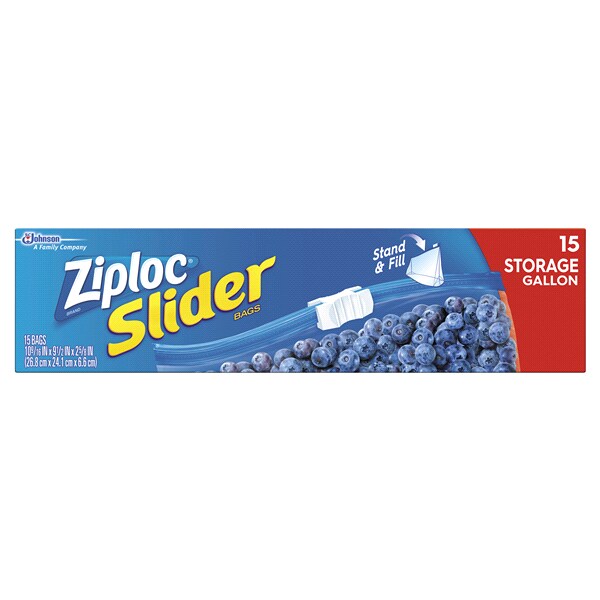 Ziploc Slider Storage Bags Gallon 15 Ct Meijer Ziploc Slider Storage Bags Gallon 15 Ct
