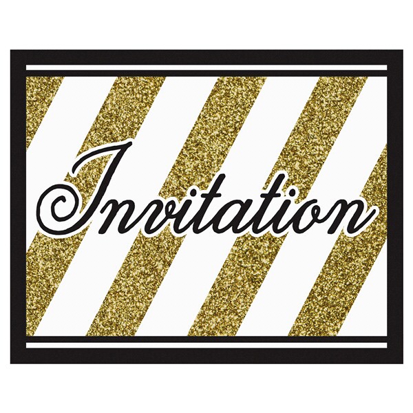 Creative Converting Black Gold Invitations Meijer Com