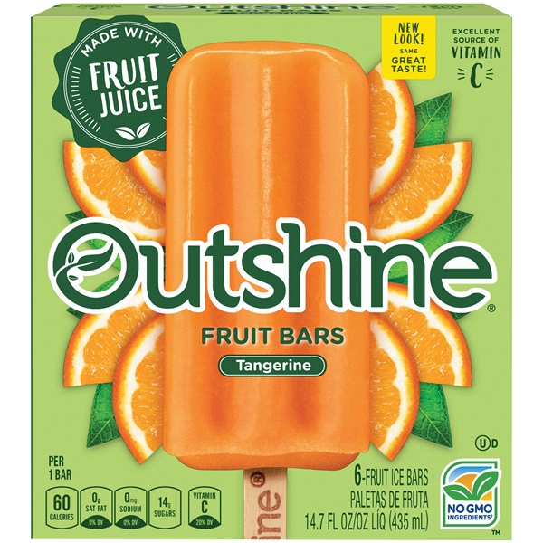 outshine fruit bars tangerine 6 ct meijer com outshine fruit bars tangerine 6 ct