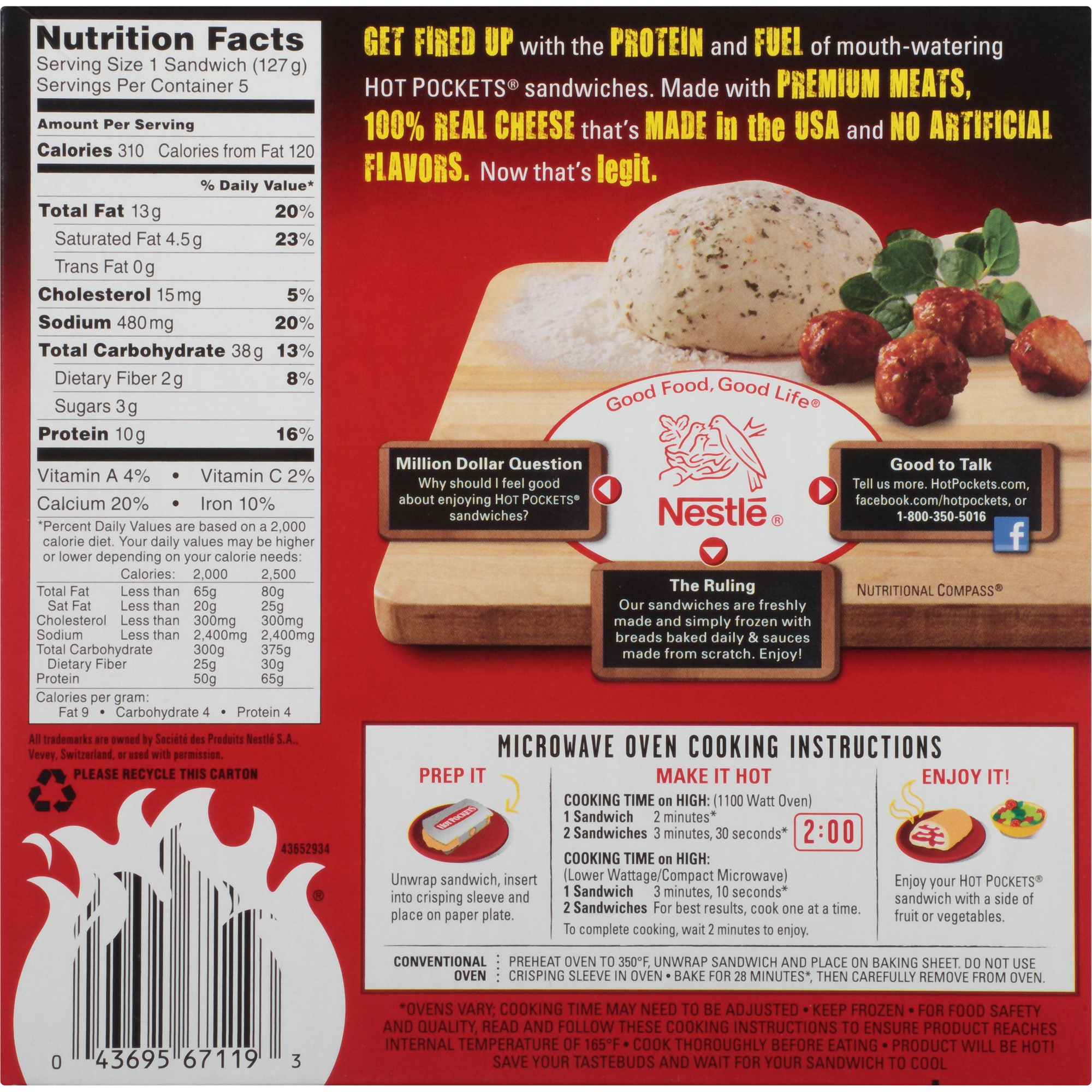 Lean Pockets Meatball Mozzarella Nutrition Facts Nutrition Ftempo