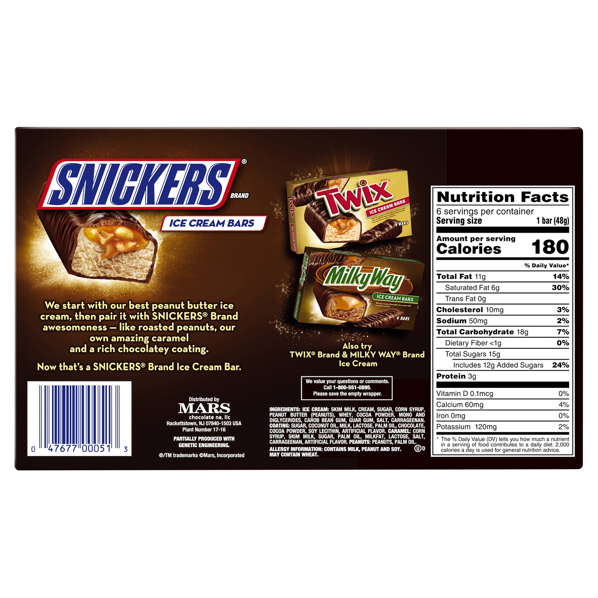 Download Snickers Ice Cream Bar Nutrition Label Pictures