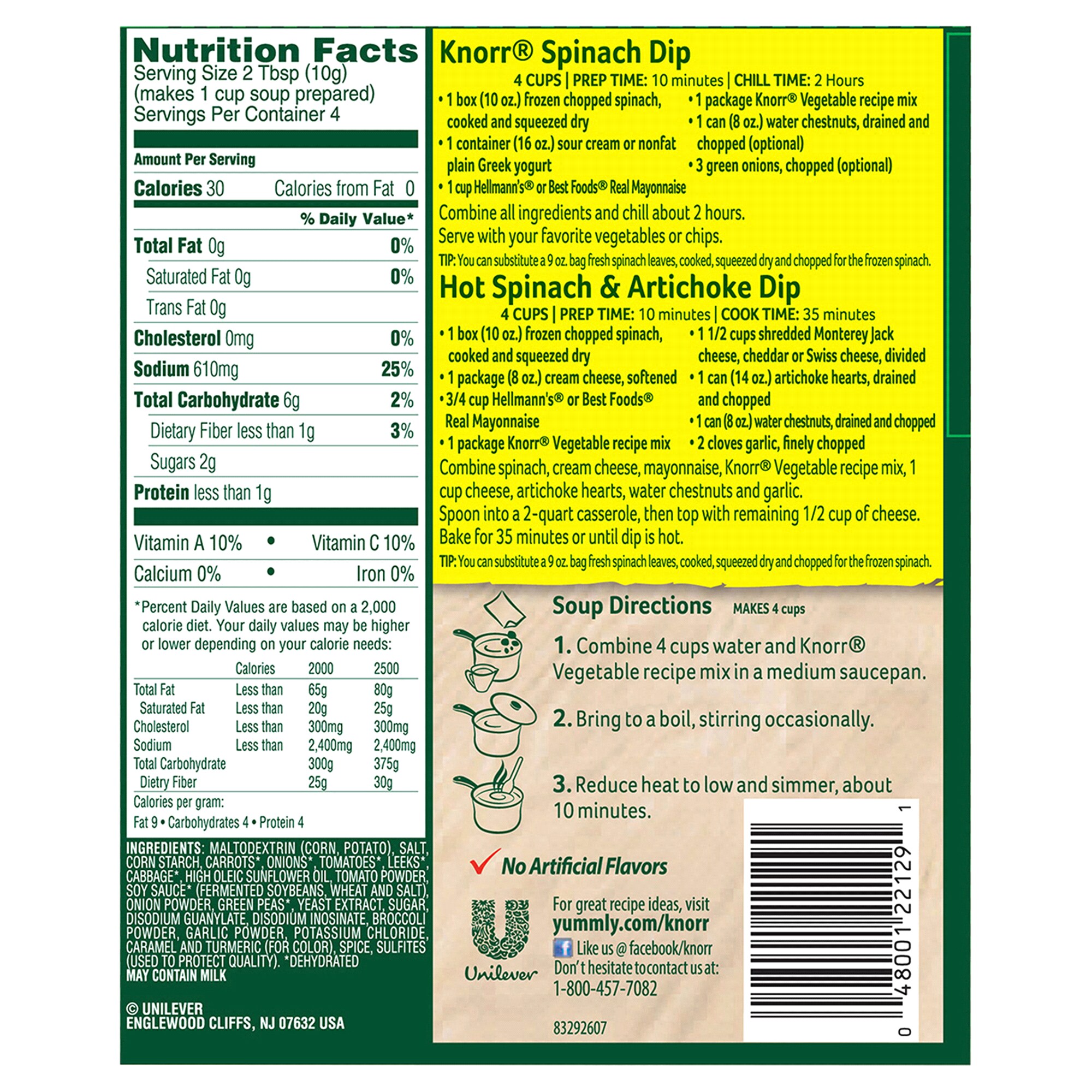 Knorr Spinach Dip Recipe Hot Blog Dandk