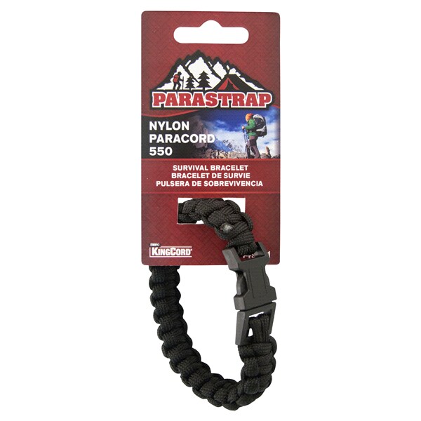 Kingcord Medium Nylon Paracord 550 Survival Bracelet Black Meijer Kingcord Medium Nylon Paracord 550 Survival Bracelet Black