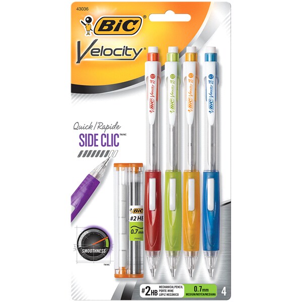 Bic Side Clic Mech Pencil 4ct Meijer Bic Side Clic Mech Pencil 4ct