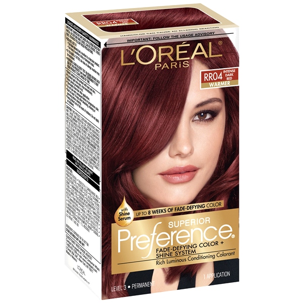 Loreal Paris Superior Preference Fade Defying Color Shine System Loreal Paris Superior Preference Fade Defying Color Shine System Rr04 Intense Dark Red