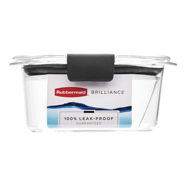 Rubbermaid Brilliance Food Storage Container Small 1 3 Cup Clear