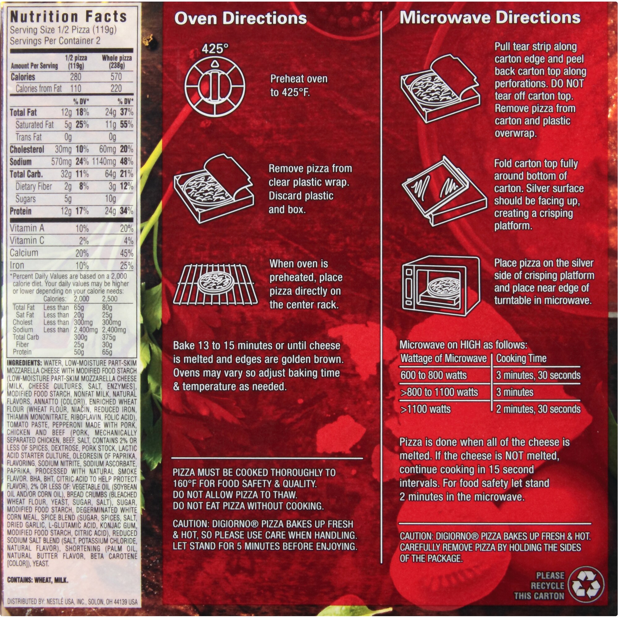 Digiorno Pepperoni Pizza Nutrition Facts Besto Blog