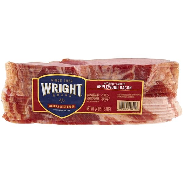 Wright Brand Naturally Smoked Applewood Bacon 24 oz 