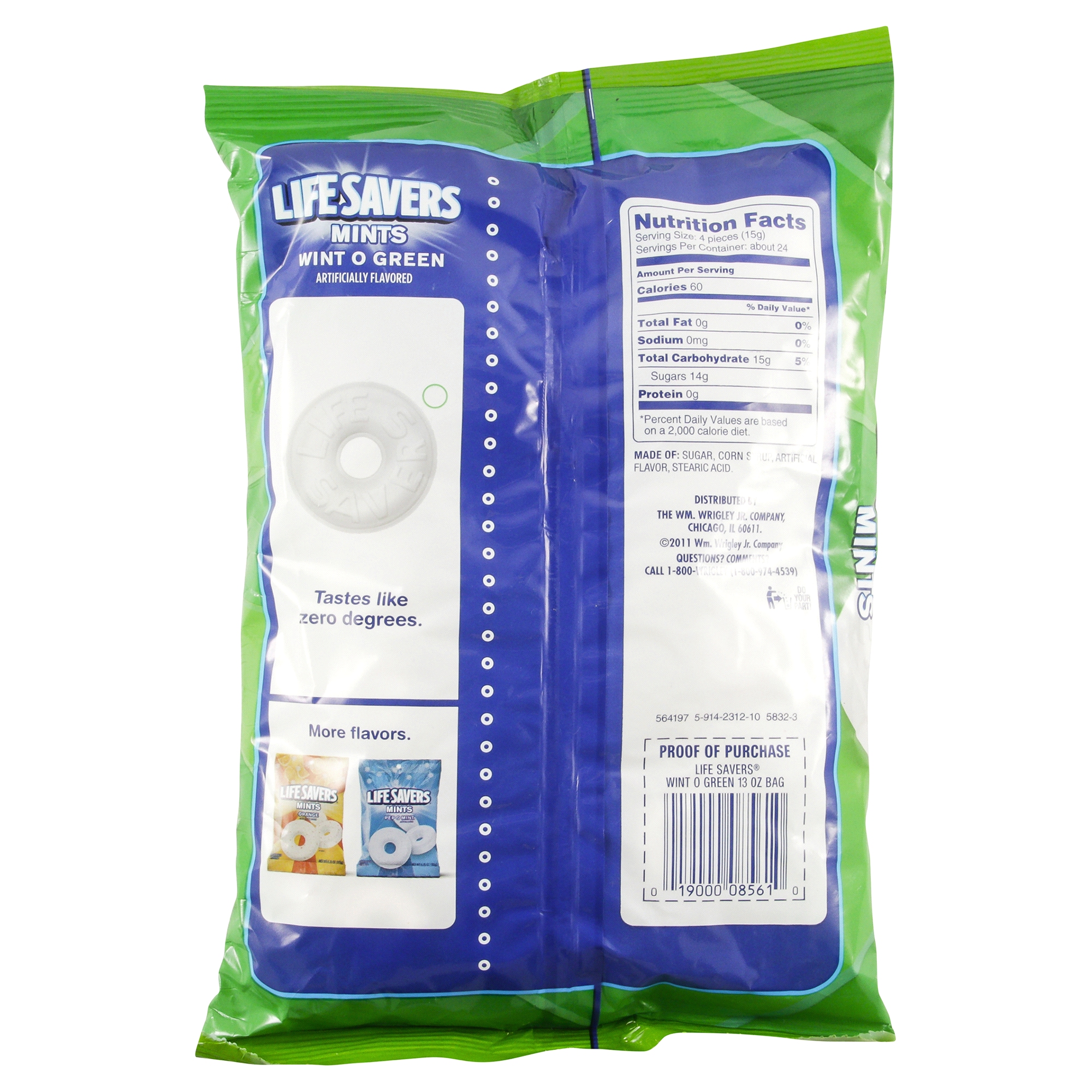 how many calories in a mint lifesaver