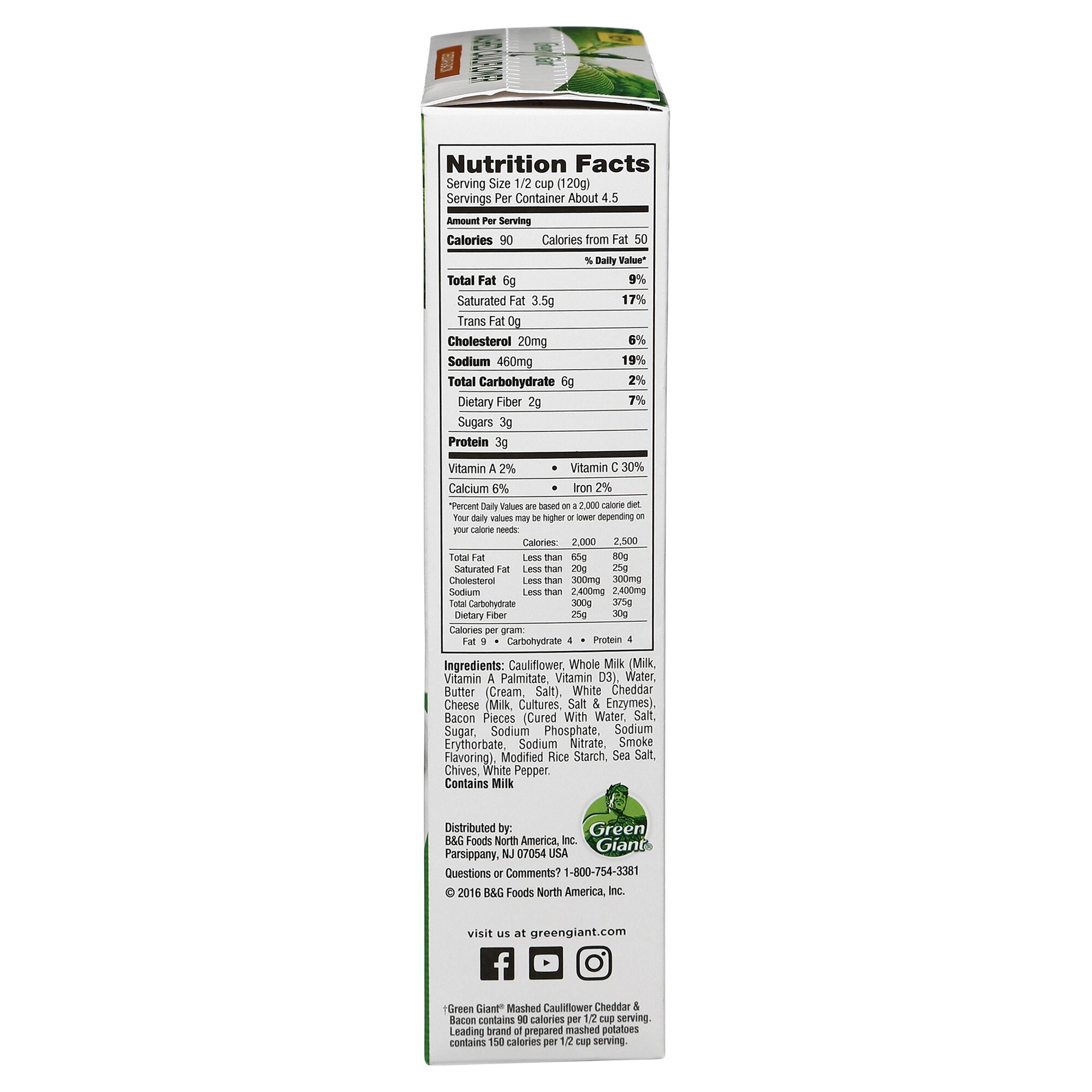 frozen mashed cauliflower green giant