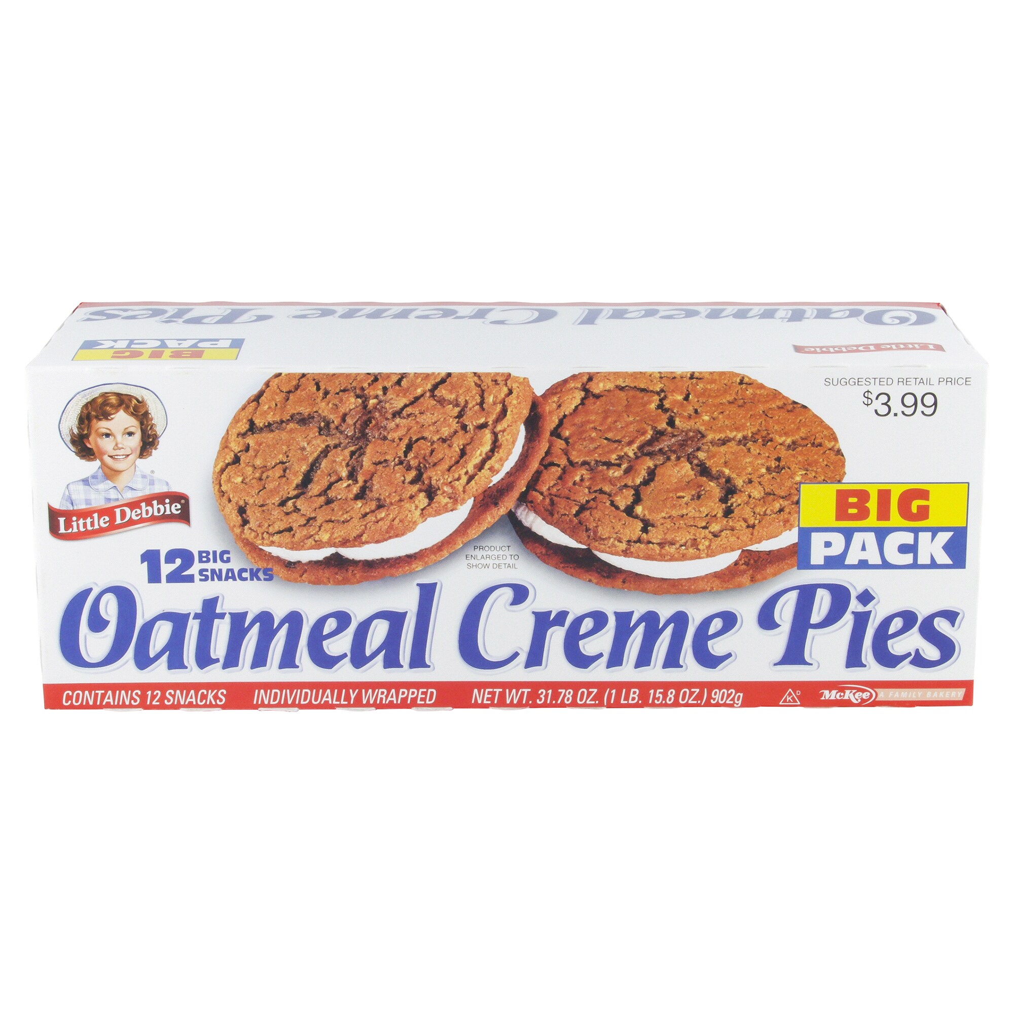 calories in little debbie oatmeal creme pie