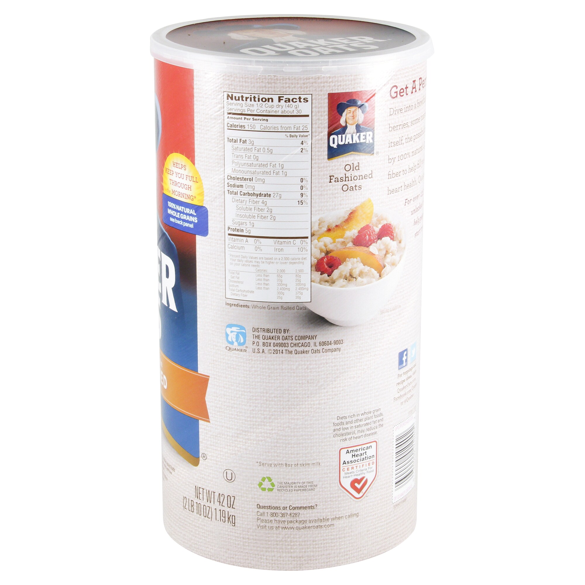 quaker old fashion oats
