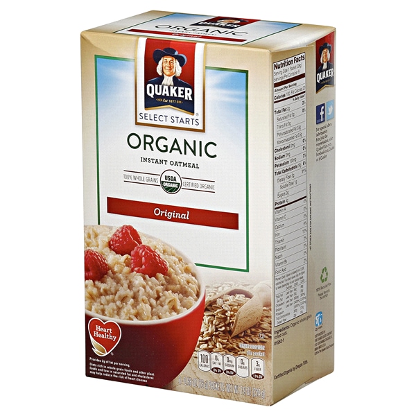 Quaker Instant Oatmeal Nutrition Label - Trovoadasonhos