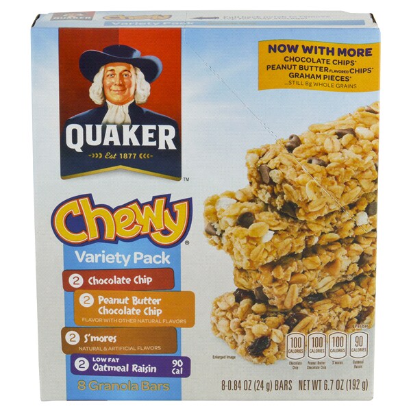 Quaker Chewy Granola Bars Variety Pack 8 Count Quaker Chewy Granola Bars Variety Pack 8 Count