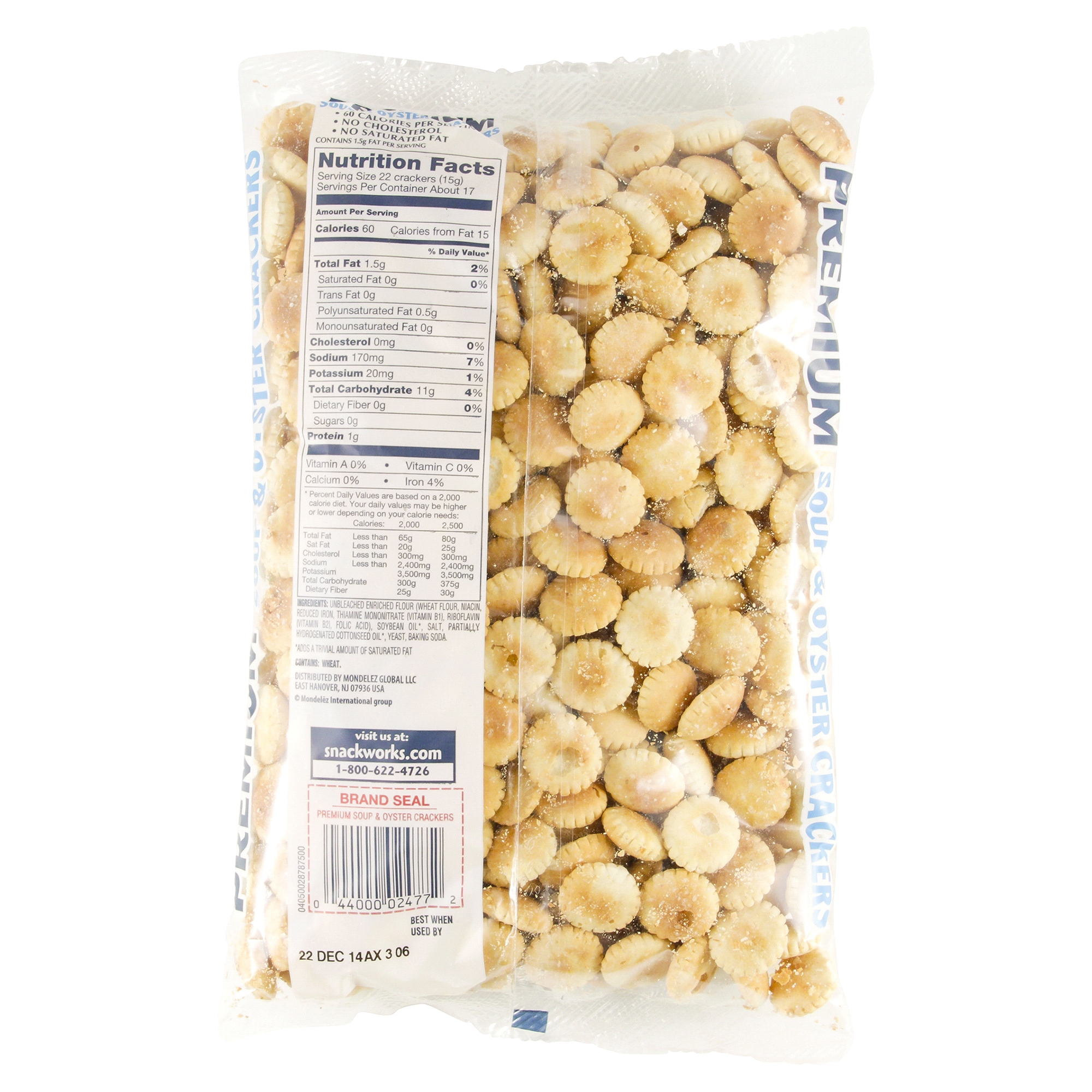 Oyster Crackers Nutrition Label