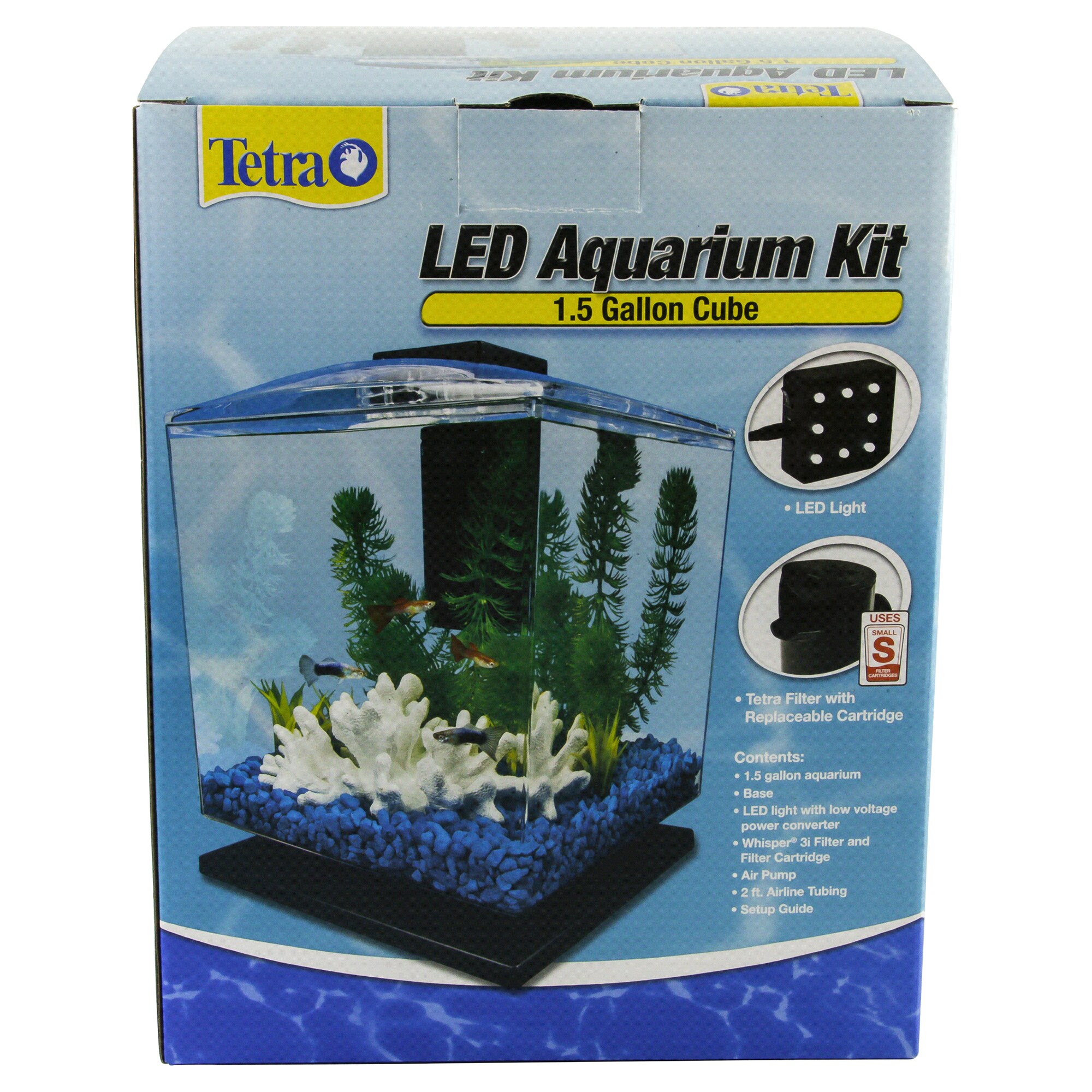 Tetra Led Cube Aquarium Kit 1 5 Gallon Meijer