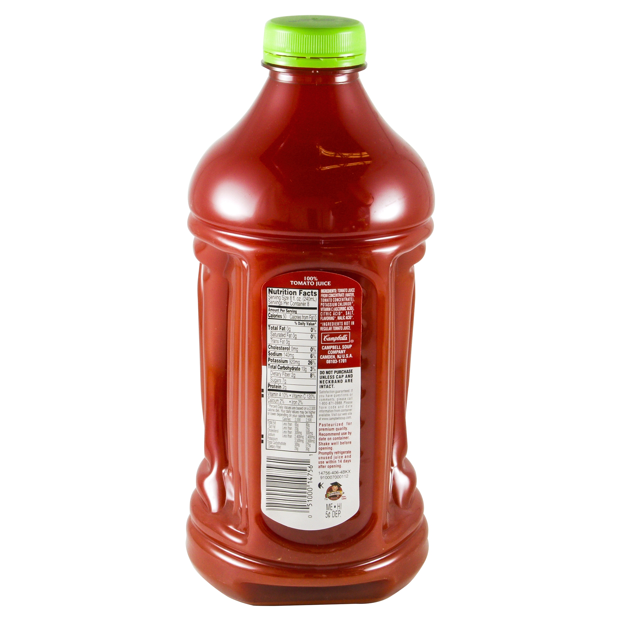 campbell's low sodium tomato juice nutrition label