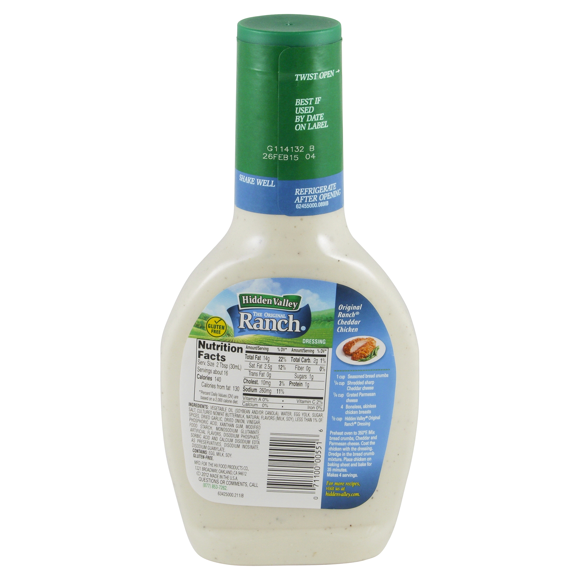 Ranch Dressing Nutrition Facts Hidden Valley Blog Dandk