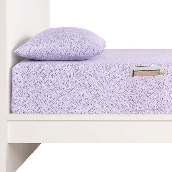 R Microfiber Pocket Sheet Queen Purple Teardrop Meijer Com
