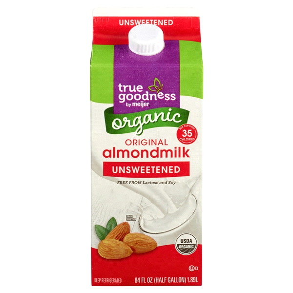 true goodness organic almondmilk 64 fl oz meijer com true goodness organic almondmilk 64 fl oz