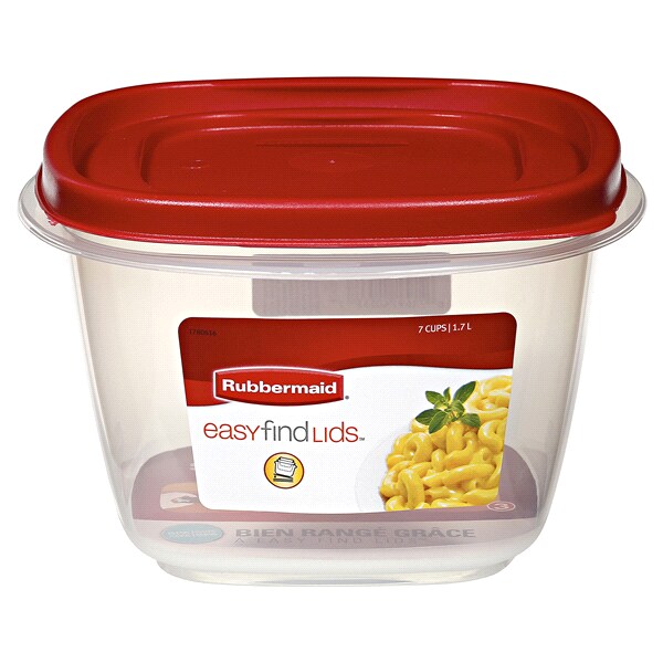 Rubbermaid Easy Find Lids Square Food Storage Container 7 Cup Rubbermaid Easy Find Lids Square Food Storage Container 7 Cup