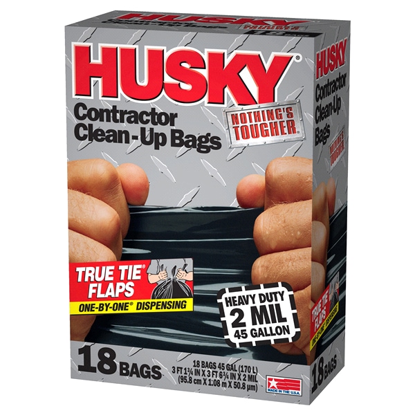 Husky 45 Gallon Contractor Clean Up Bag 18 Ct Meijer