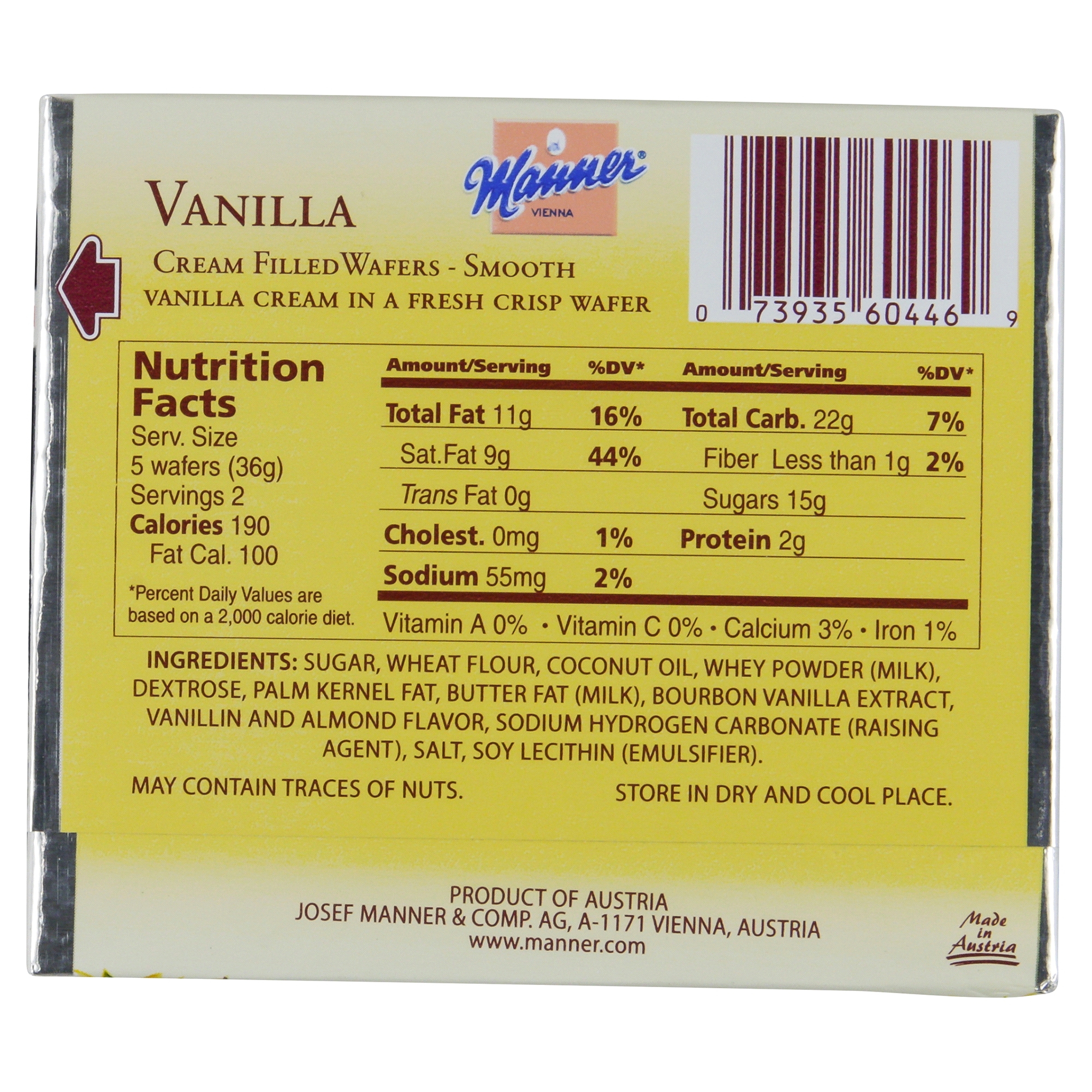 Vanilla Wafer Nutrition Label Trovoadasonhos