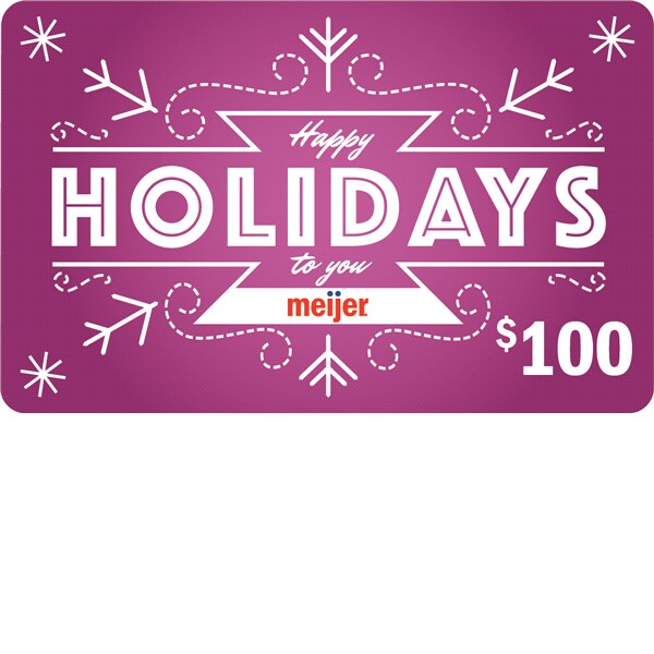 Meijer Happy Holidays Gift Card 100