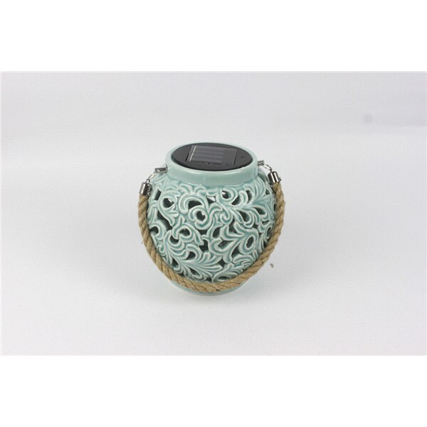 Smart Solar Round Ceramic Solar Lantern Meijer Com