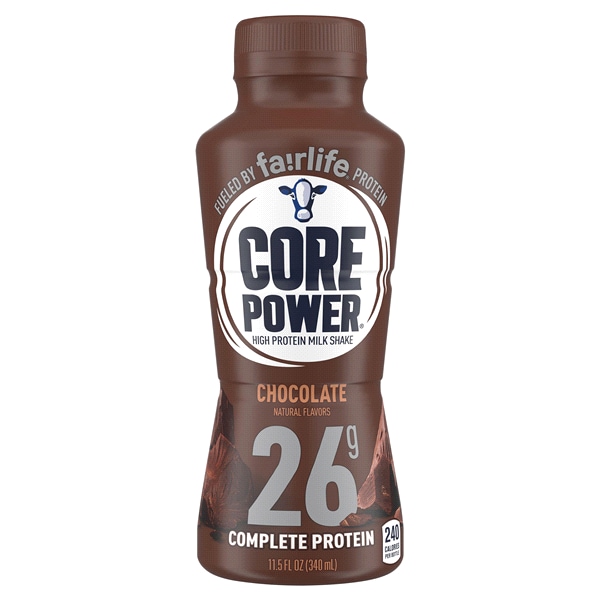 Core Power Protein Shake, Chocolate, 26g Bottle, 14oz