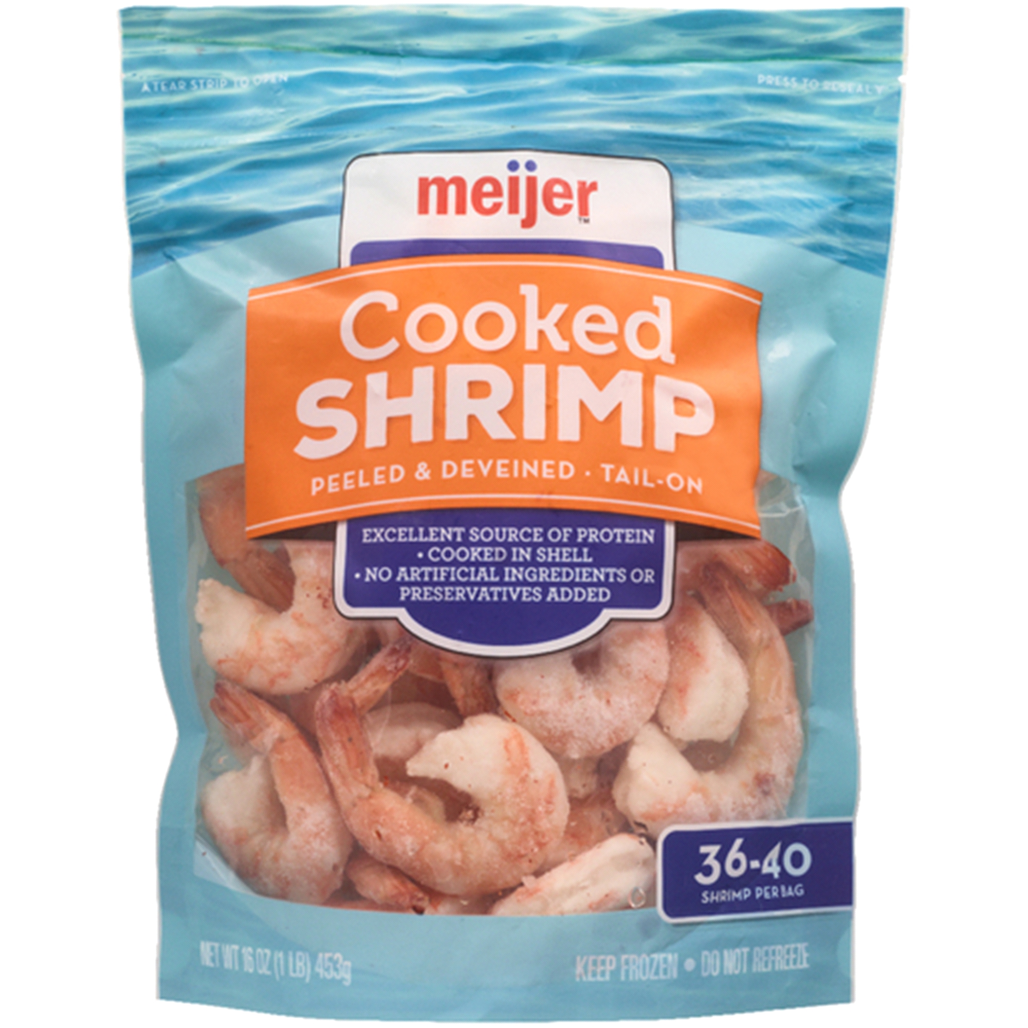 Meijer Cooked Frozen Shrimp 36 40 Count Per Lb