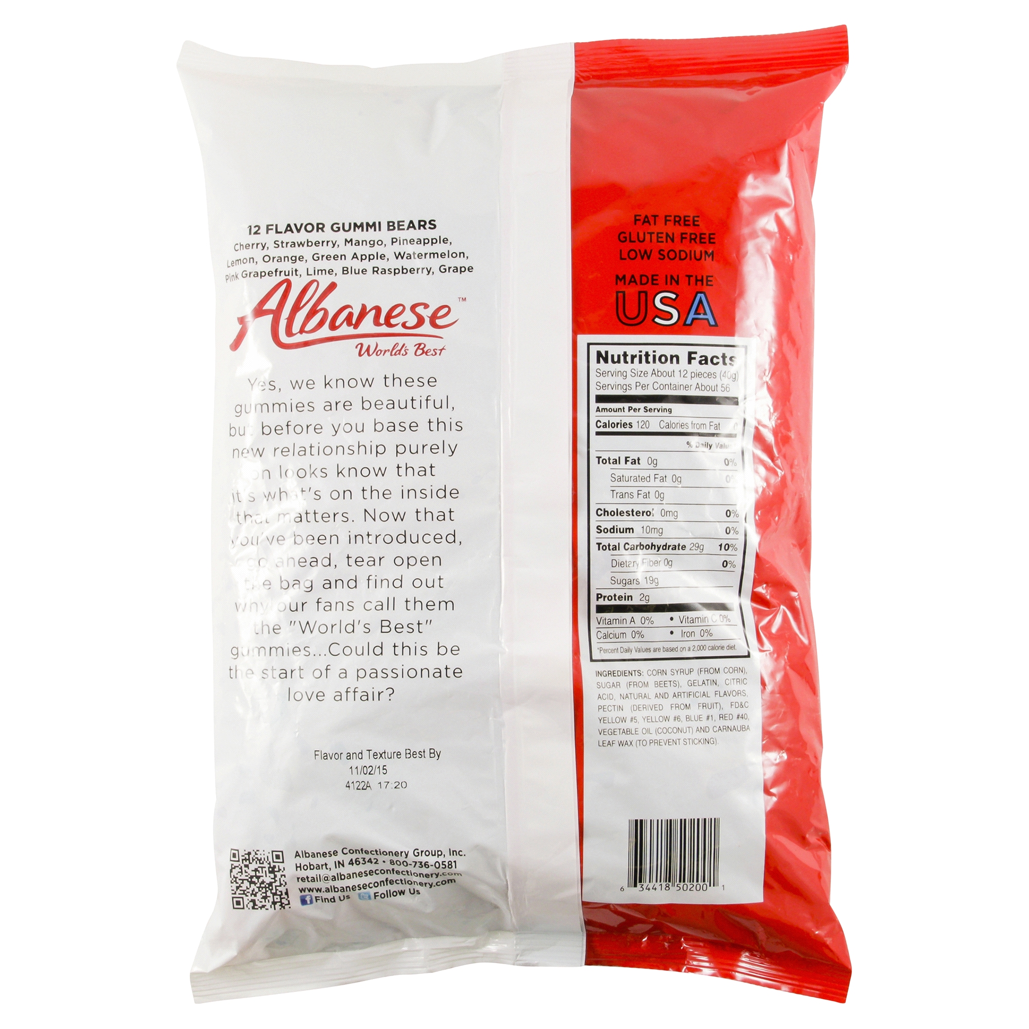 Albanese Sugar Free Gummy Bears Nutrition Facts | Besto Blog