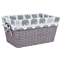 Baskets Bins Meijer Room Retreat Grey Tote With Elephant Liner
