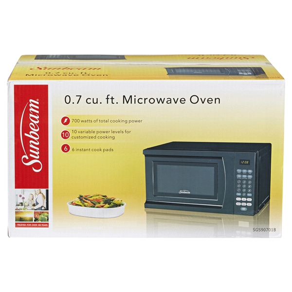 Sunbeam 7 Cf 700 Watt Microwave Oven Black Meijer Sunbeam 7 Cf 700 Watt Microwave Oven Black