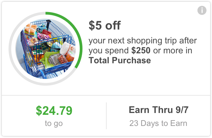 meijer mperks - $5 off your next shopping trip after you spend $250 or more in total purchase.